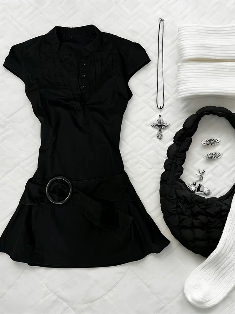 Corset Waist Cinch - Vintage Style Black Slim Fit Party