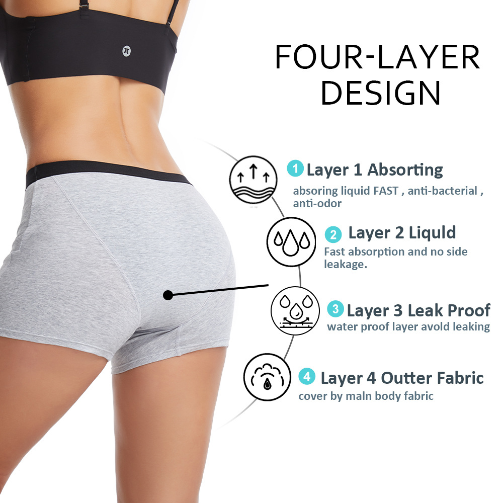 Women's 4-Layer Leakproof Peri - Period Panty Absorbent recension och pris