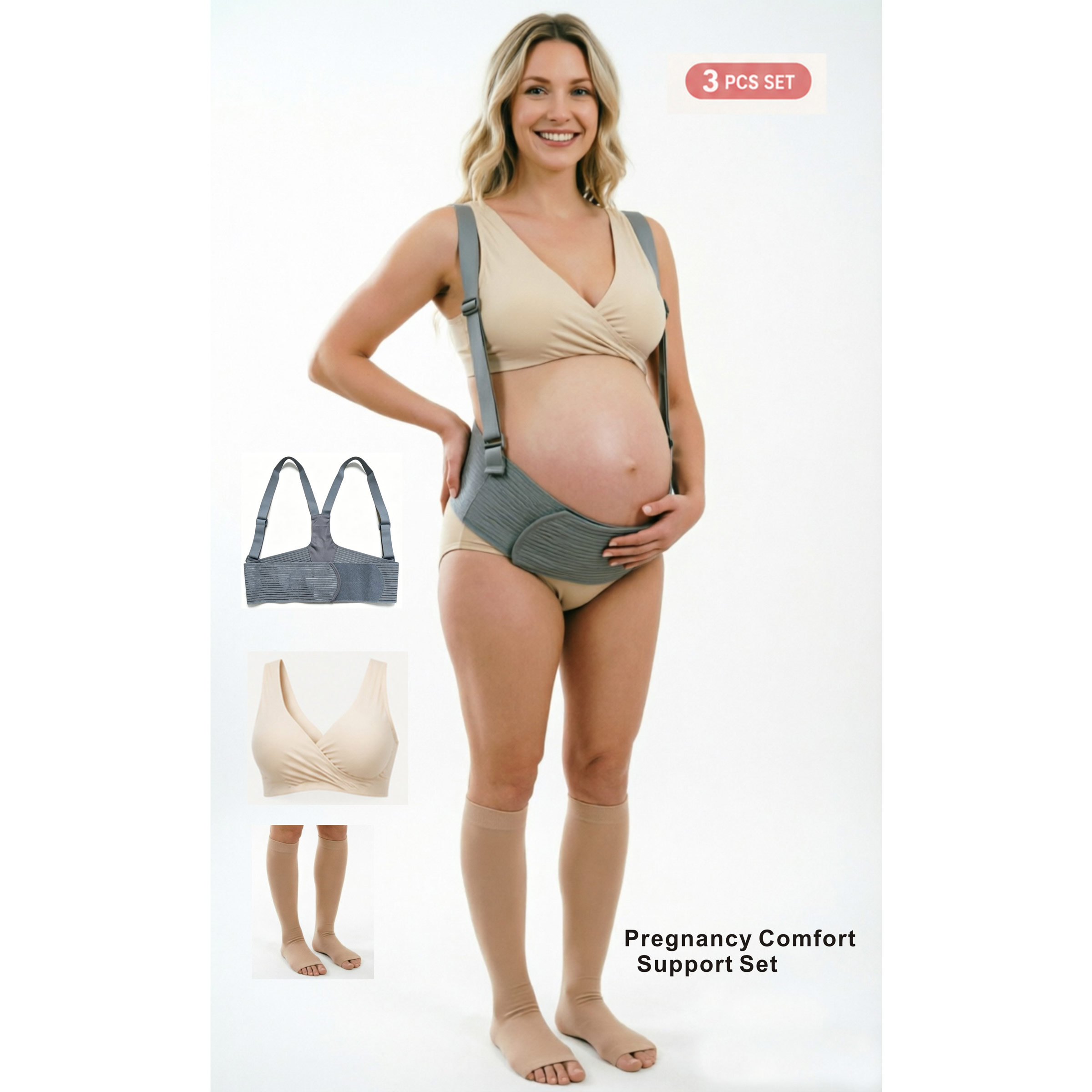 3 Pcs Maternity Essential Set: - Nursing Bra Sleep recension och pris